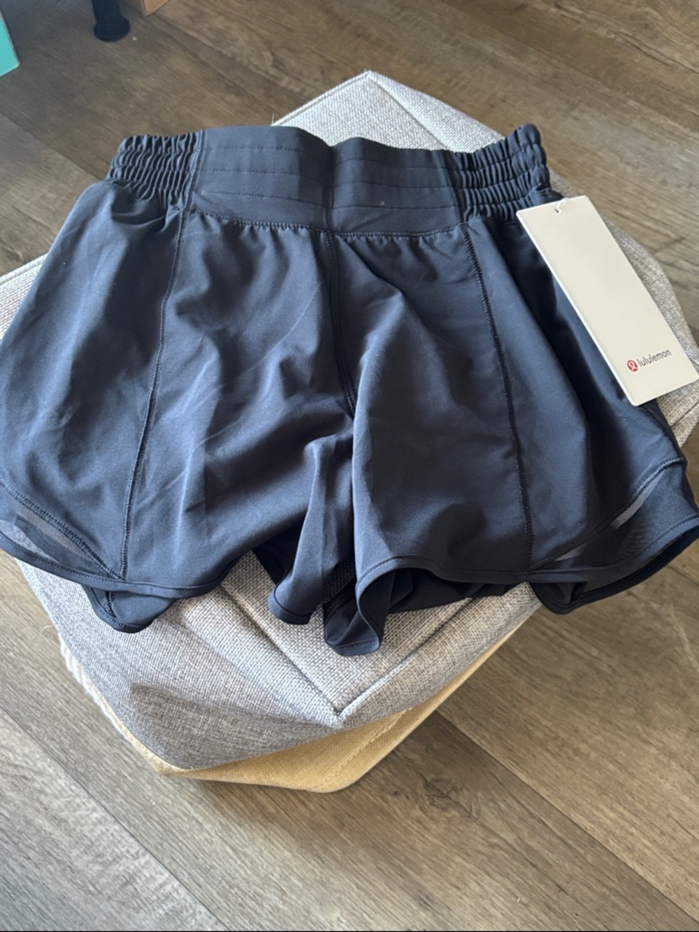 lululemon athletica Black Women's Athletic Shorts with Wide Waistband